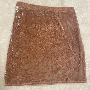 Velvet Gold Pencil Skirt